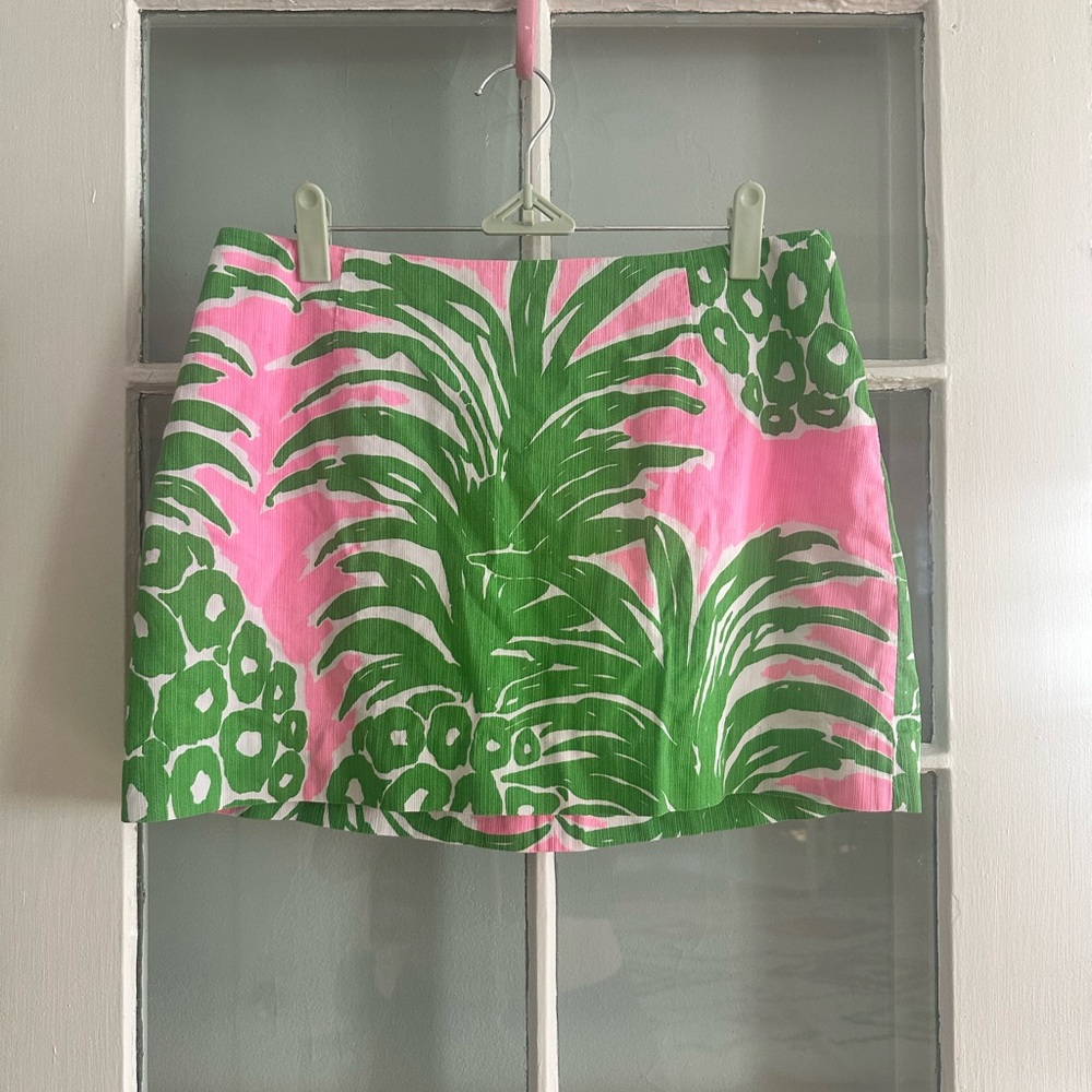 Lily Pulitzer Pink & Green Pineapple Skirt size 8
